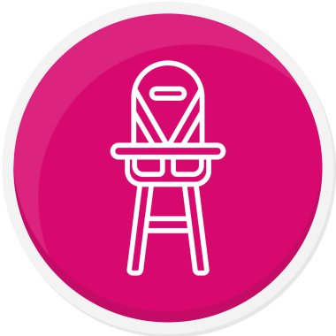 Sandalye. Web simgesi basit illüstrasyon