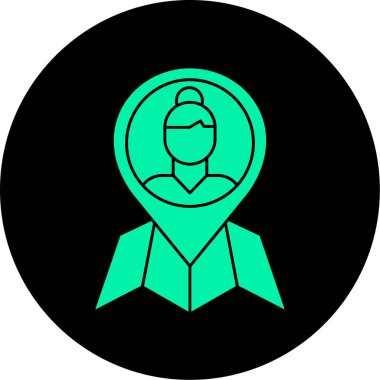 harita simgesi vektör illüstrasyonu