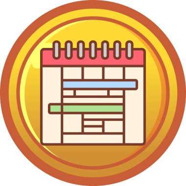 zamanlama simgesi, vektör illüstrasyonu basit tasarım