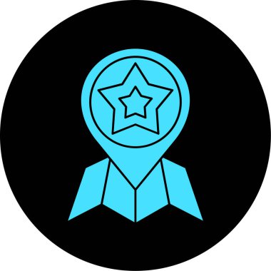 Yıldız simgesi, basit vektör çizim