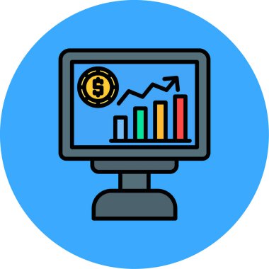 Bilgisayar monitörü. Basit resimleme