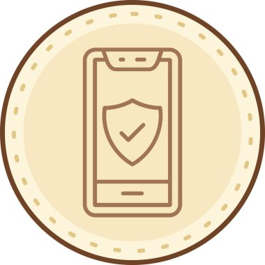 Cep telefonu simgesi, vektör illüstrasyonu