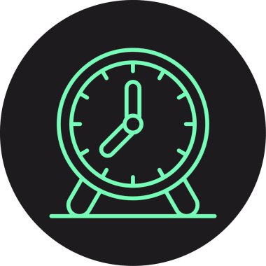 Alarm saat simgesi vektör illüstrasyonu