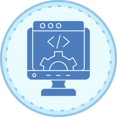 Bilgisayar. Web simgesi basit illüstrasyon