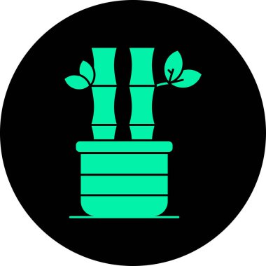 güzel çiçek saksısı vektör simgesi