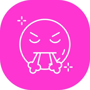 Pembe bir balonun şirin çizgi film ikonunun vektör çizimi