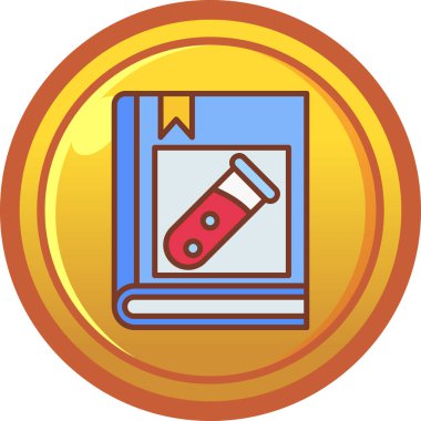 Karikatürdeki ilk yardım kitabı simgesi, izole edilmiş biçim