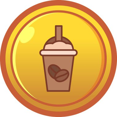 Bardak kahve ikonu vektör illüstrasyonu