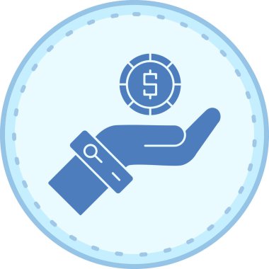 Para simgesinin vektör illüstrasyonu