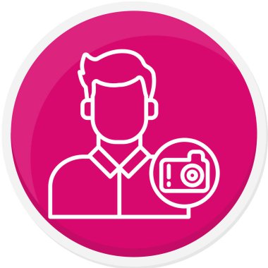 Kamera. Web simgesi basit illüstrasyon