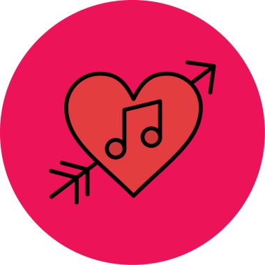 Aşk. Web simgesi basit illüstrasyon