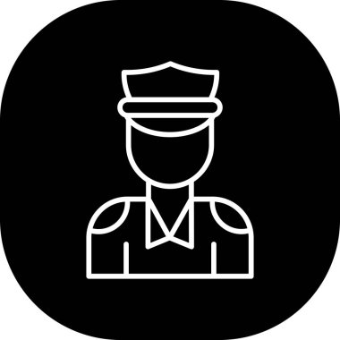 vektör polis simgesi illüstrasyonu