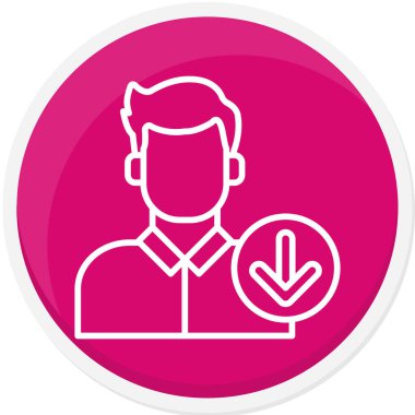 Yıldız çizgisi simgesine sahip erkek kullanıcı.