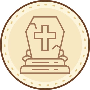 Tabut. Web simgesi basit illüstrasyon