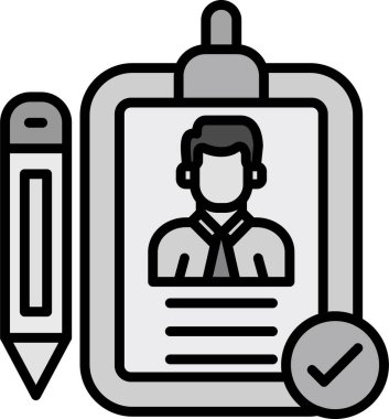 Kontrol listesi simgesi, vektör illüstrasyonu