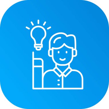 Bir yaratıcı simgenin vektör illüstrasyonu