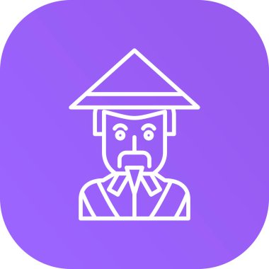 Sakallı ve maskeli bir adamın vektör çizimi