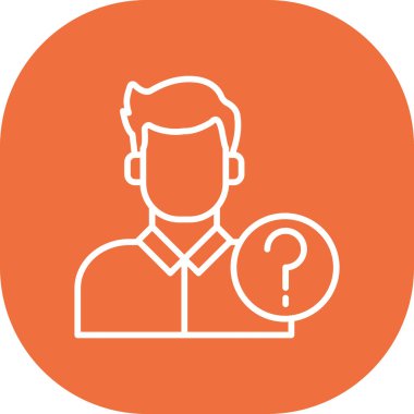 Soru işareti. Web simgesi basit illüstrasyon