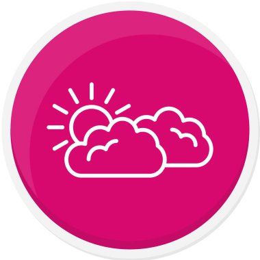 Bulut. Web simgesi basit illüstrasyon