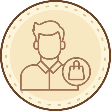 Bir insan simgesinin vektör illüstrasyonu