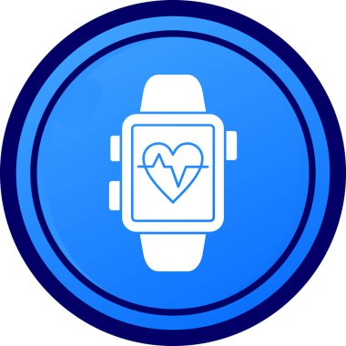 kalp saati simgesi basit, ana hatlı vektör çizimi