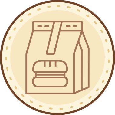 Gıda simgesinin vektör illüstrasyonu