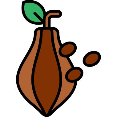 taze hindistan cevizi simgesi, taslak biçimi