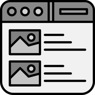 Tarayıcı. Web simgesi basit illüstrasyon