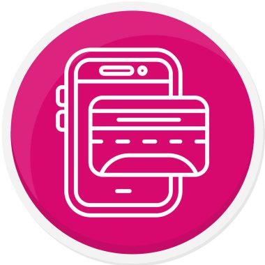 Cep telefonu. Web simgesi basit illüstrasyon