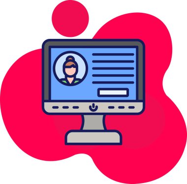 Bilgisayar. Web simgesi basit tasarım