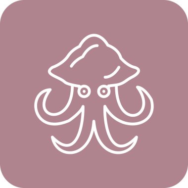 ahtapot simgesi vektör illüstrasyonu