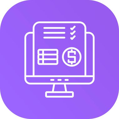 Bilgisayar. Web simgesi basit illüstrasyon