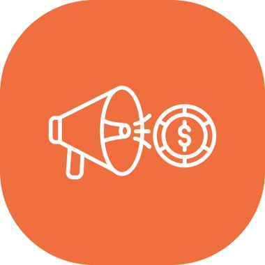 Megafon ikonu vektör illüstrasyonu