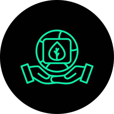 vektör ekoloji ikonu illüstrasyonu