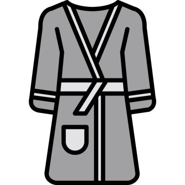 Kadın palto ikonu. Kadın vektör çizimi. renk çevresi izole edildi