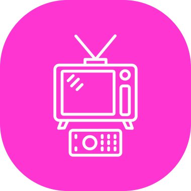 Vektör TV simgesi illüstrasyonu