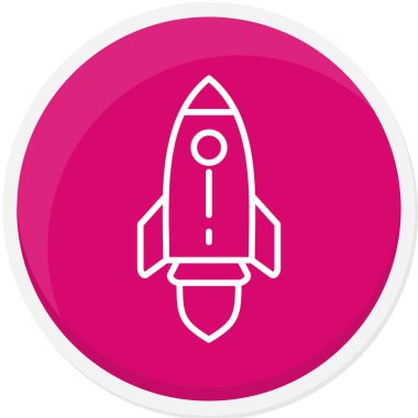 roket ikonu vektör illüstrasyonu