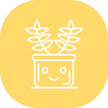 bitki web simgesi, basit vektör illüstrasyonu