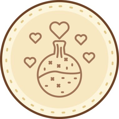 Sevgililer Günü ikonu, vektör illüstrasyonu