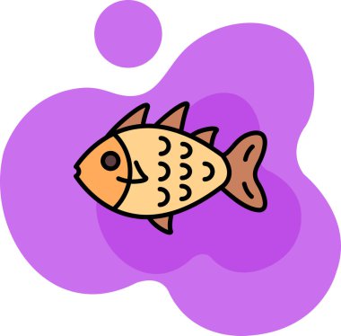 Balık. Web simgesi basit illüstrasyon