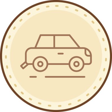 - Araba. Web simgesi basit illüstrasyon