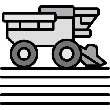 Bir traktörün vektör çizimi