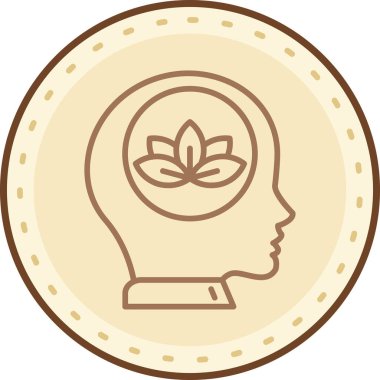 Bir çiçek simgesinin vektör illüstrasyonu