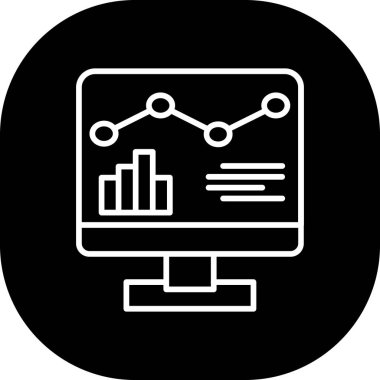 analitik grafik simgesi, vektör illüstrasyonu