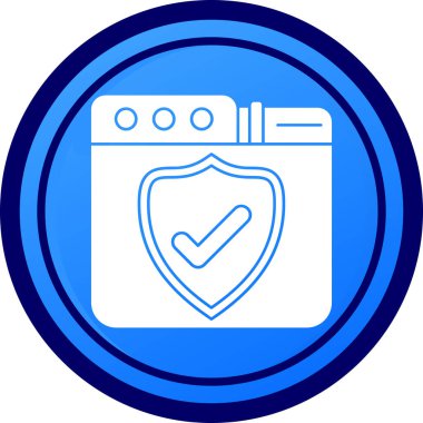 Kalkan. Web simgesi basit illüstrasyon