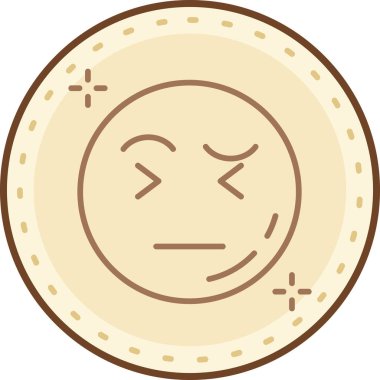 üzgün yüz simgesi, vektör illüstrasyonu