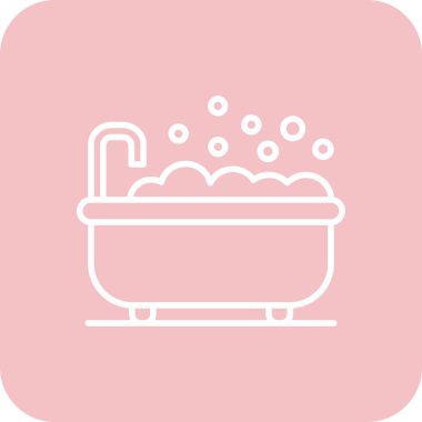 Banyo web simgesi, vektör illüstrasyonu