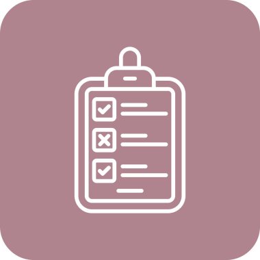 Kontrol listesi simgesi vektör illüstrasyonu