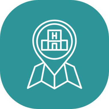 Otel simgesi vektör illüstrasyonu