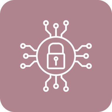 Kilit. Web simgesi basit illüstrasyon